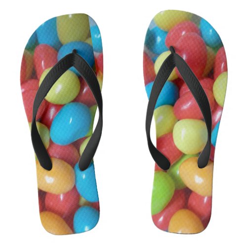 Colorful Jellybeans Pair of Flip Flops
