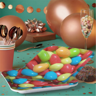 Colorful Jellybeans Paper Plate