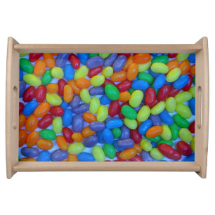 Colorful jellybeans print serving tray