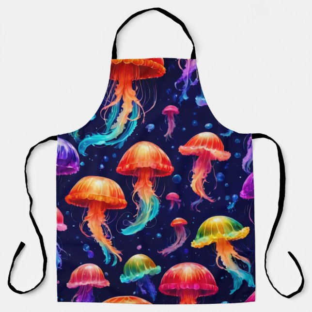 Colorful Jellyfish  Apron (Front)