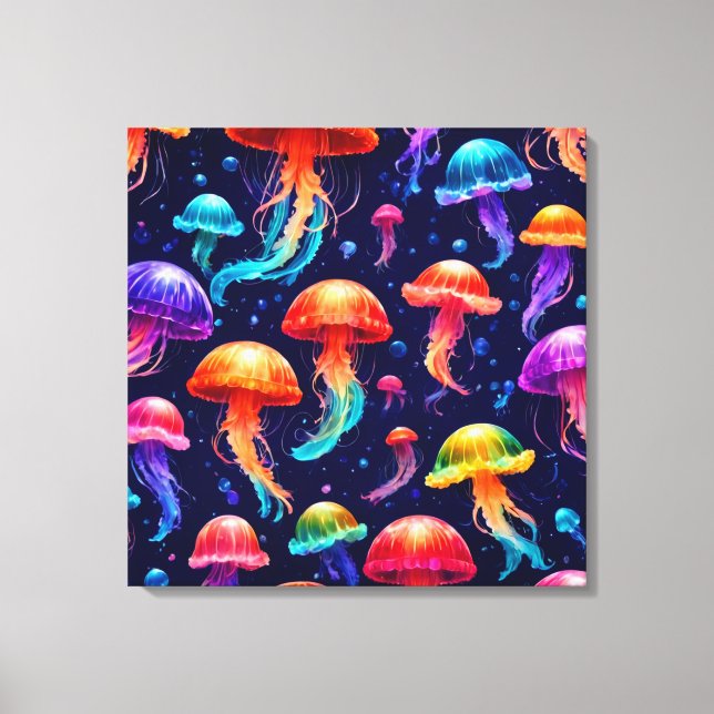 Colorful Jellyfish  Canvas Print (Front)