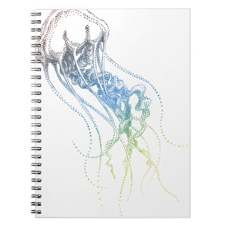 colorful jellyfish drawing notebook