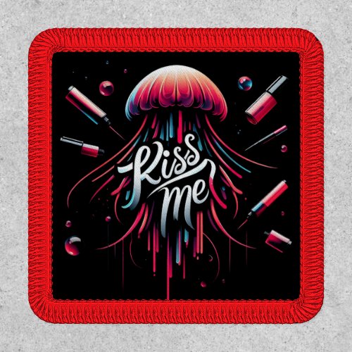 Colorful Jellyfish Illustration With Vibrant Typog Patch