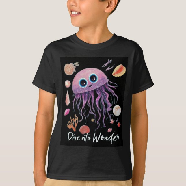 Colorful Jellyfish Kids' T-Shirt (Front)