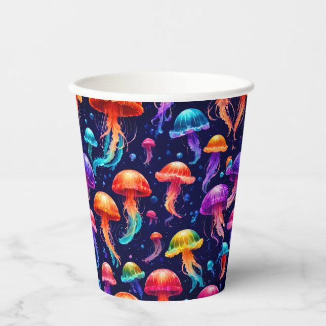 Colorful Jellyfish  Paper Cups (Front)