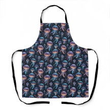 Colorful Jellyfish Pattern Apron