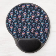 Colorful Jellyfish Pattern Gel Mousepad