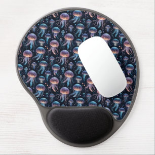 Colorful Jellyfish Pattern Gel Mousepad