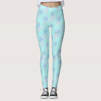 Colorful Jellyfish Pattern – Underwater Sea Life Leggings