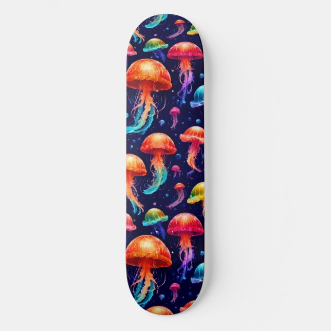 Colorful Jellyfish  Skateboard (Front)