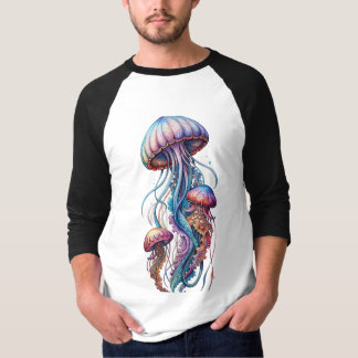 Colorful Jellyfish T-Shirt Design