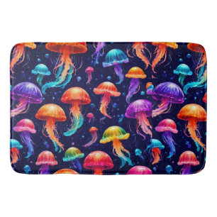 Colorful Jellyfish Table Bath Mat