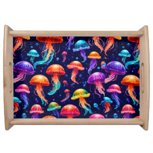 Colorful Jellyfish Table Serving Tray