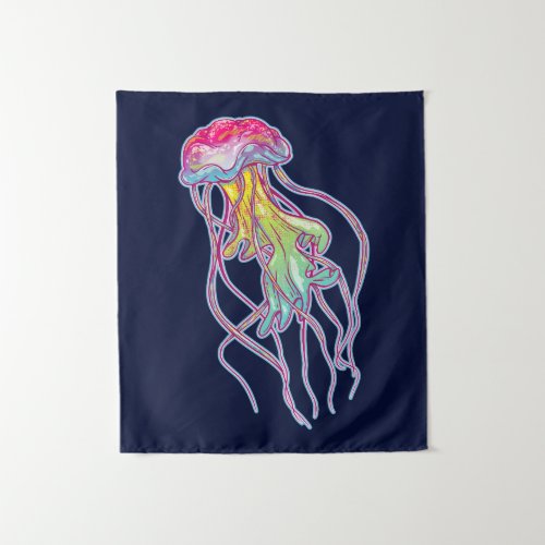 Colorful Jellyfish Tapestry