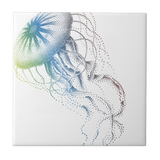 colorful jellyfish tile