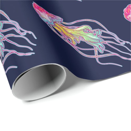 Colorful Jellyfish Wrapping Paper