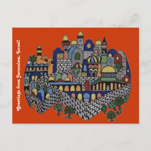 Colorful Jerusalem Postcard