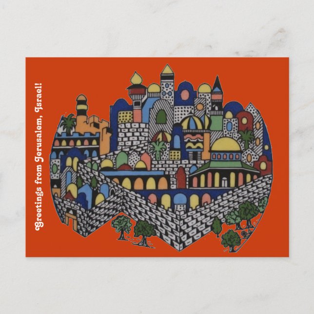 Colorful Jerusalem Postcard (Front)