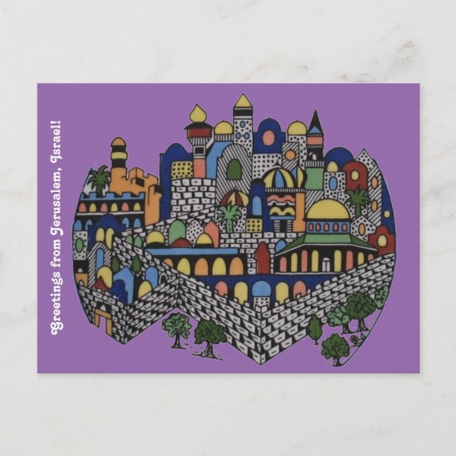 Colorful Jerusalem Postcard (Front)