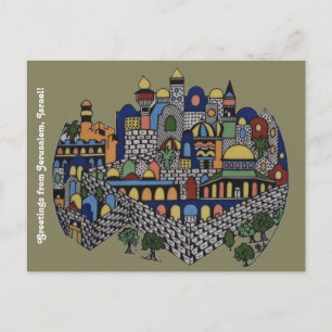 Colorful Jerusalem Postcard