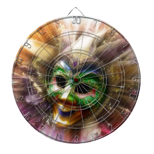 Colorful Jester Dart Board (Front)