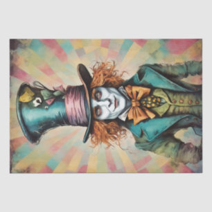 Colorful Jester Decoupage Tissue Paper