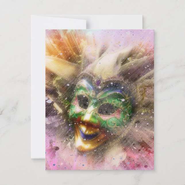 Colorful Jester Invitation (Front)