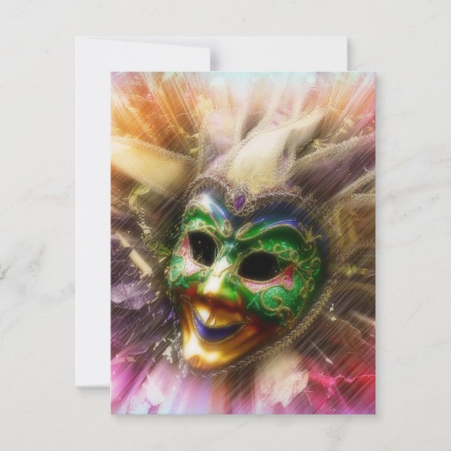 Colorful Jester Invitation (Front)