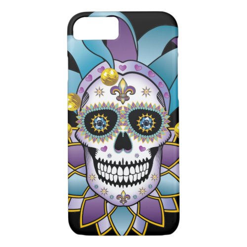 Colorful Jester Skull iPhone 87 Case