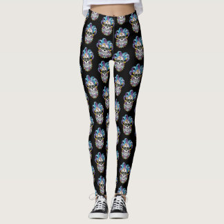 Colorful Jester Skull Leggings