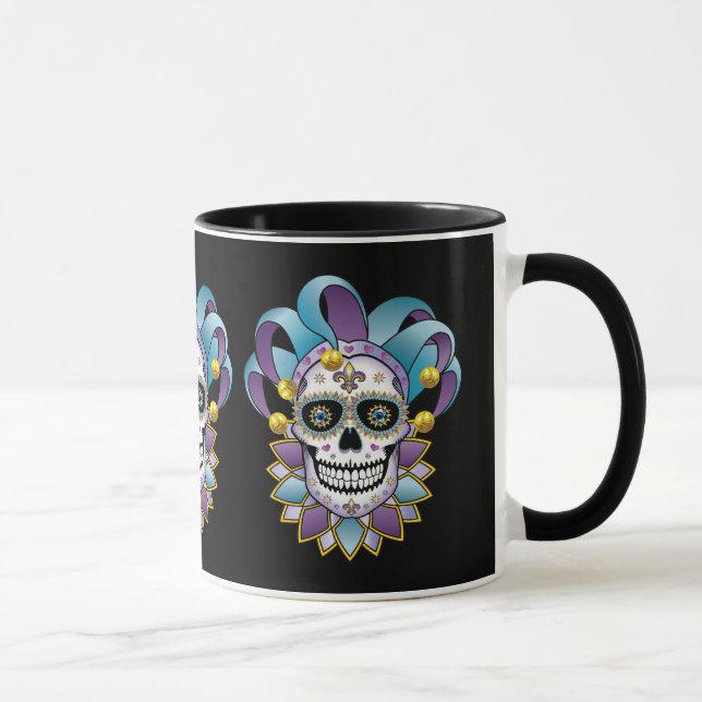 Colorful Jester Skull Mug (Right)