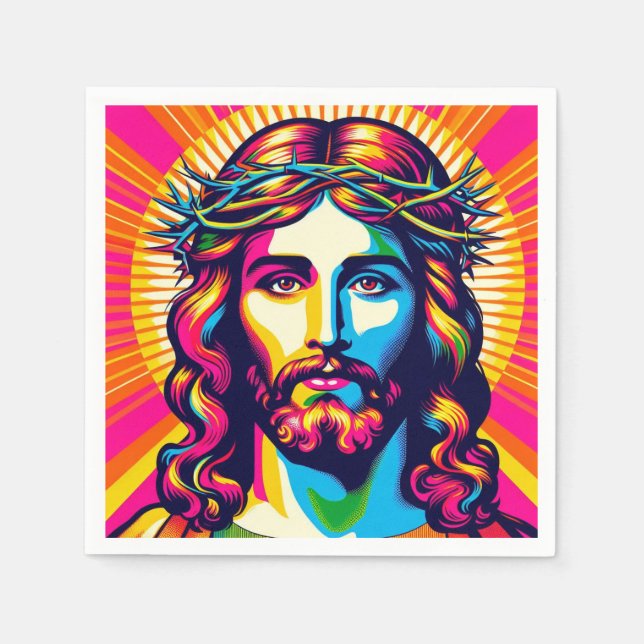 Colorful Jesus napkins! Napkins (Front)