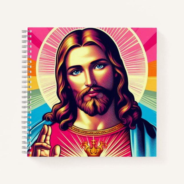 Colorful Jesus notebook! Notebook (Front)