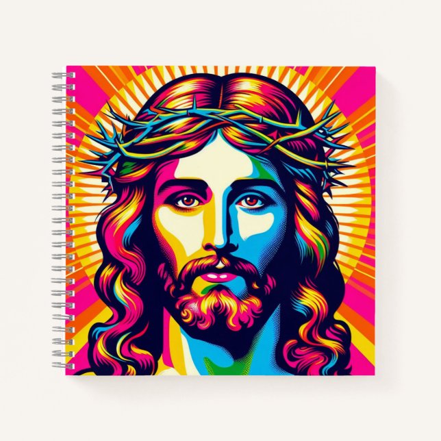 Colorful Jesus notebook! Notebook (Front)