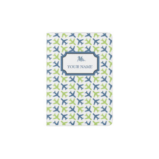 -Colorful Jet - Personalized Passport Holder