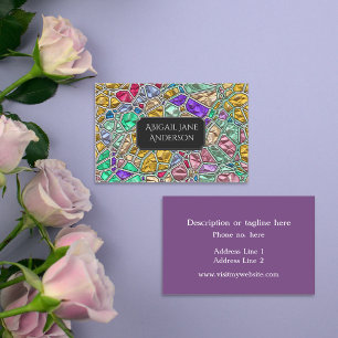 Colorful Jewel Glass - Customize & Choose Color of Business Card