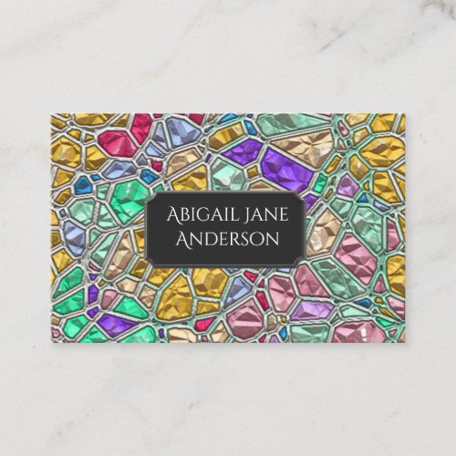 Colorful Jewel Glass _ Customize  Choose Color of Business Card