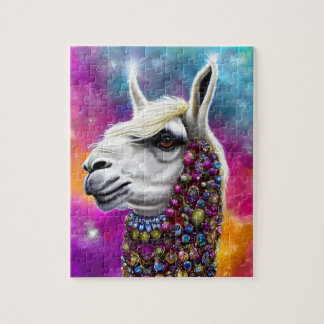 Colorful Jeweled Llama Jigsaw Puzzle