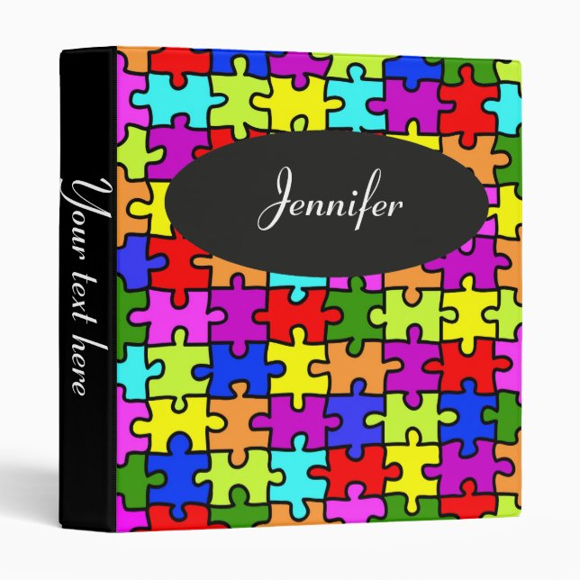 'Colorful jigsaw puzzle' binder (Front/Spine)
