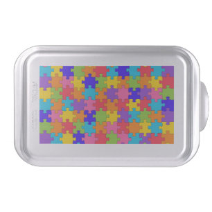 Colorful Jigsaw Puzzle Cake Pan