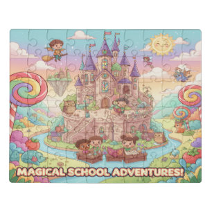 Colorful jigsaw puzzle for kids