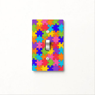 Colorful Jigsaw Puzzle Light Switch Cover