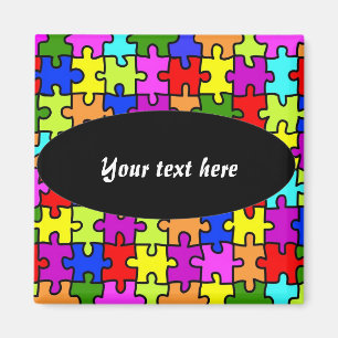 'Colorful jigsaw puzzle' magnet