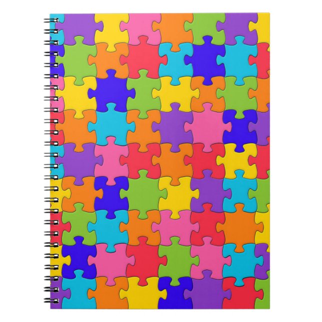 Colorful Jigsaw Puzzle Notebook (Front)