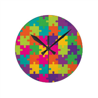 Jigsaw Wall Clocks | Zazzle