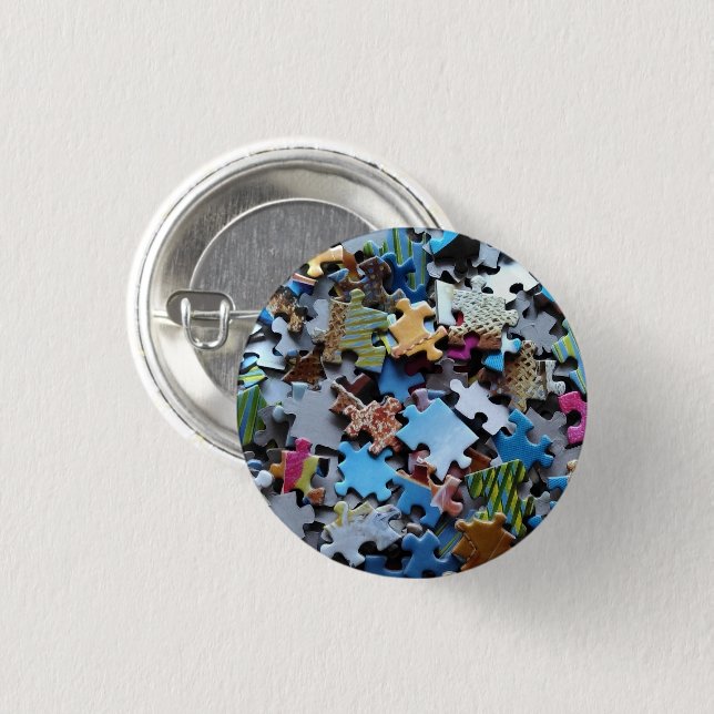 Colorful Jigsaw Puzzle Pieces 2  Button (Front & Back)