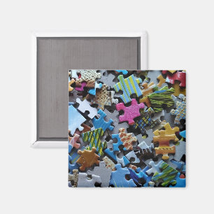 Colorful Jigsaw Puzzle Pieces 2 Magnet