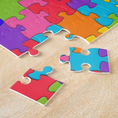 Colorful Jigsaw Puzzle Pieces Happy Puzzler