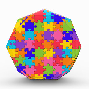 Colorful Jigsaw Puzzle Pieces Happy Puzzler Award