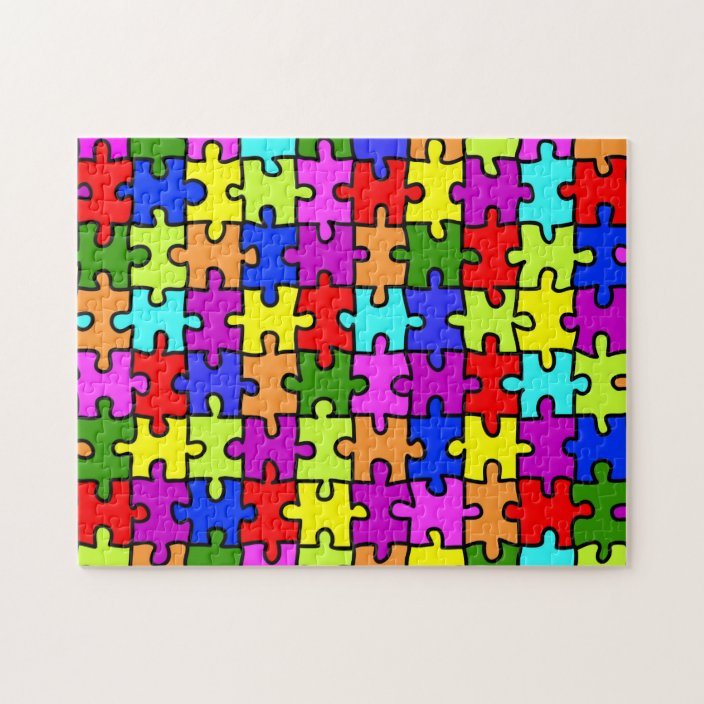 'Colorful jigsaw puzzle' puzzle | Zazzle.com